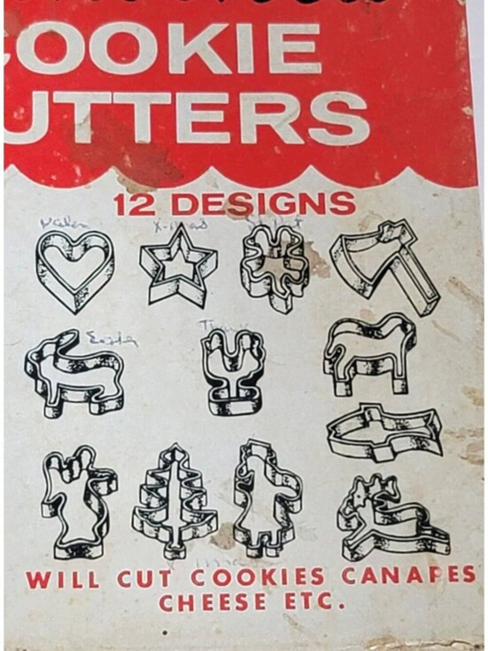 Old Fashioned Cookie Cutters Set Of 12 Designs With Original Box - Picture 2 of 4